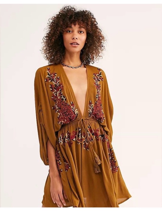 Free People Other - Free People Rust Brown Casual Dress
